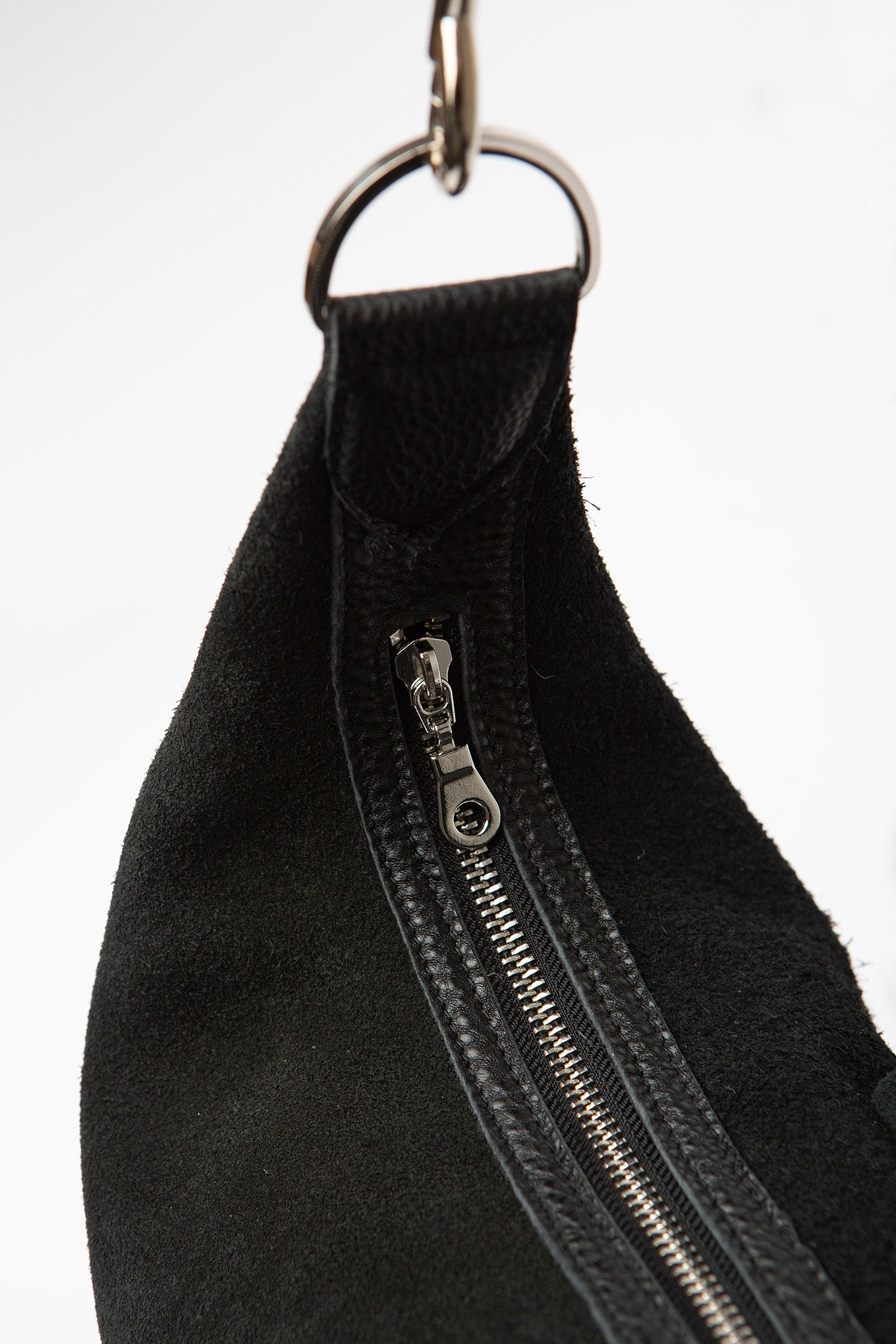 Slouchy Sienna - Suede Black with Stitching